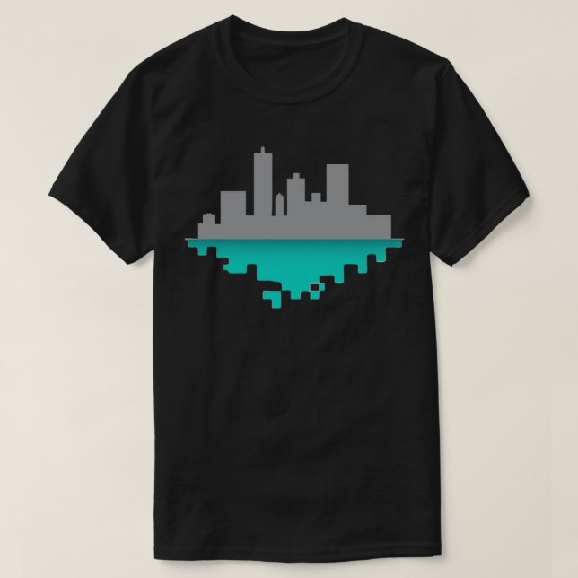 PIXEL CITY SKYLINE T-Shirt (Design Front)