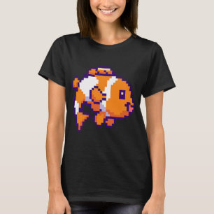 Pixel clownfish in orange and white T-Shirt