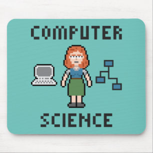Pixel Computer Science - Female - Mousepad