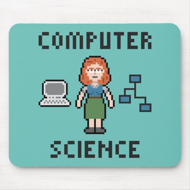 Pixel Computer Science - Female - Mousepad (Front)