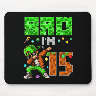 Pixel Dab Gamer Style Birthday Gift For Boys 15  Mouse Mat