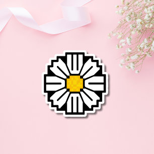 Pixel daisy flower