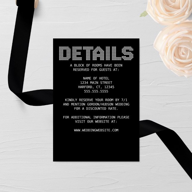 Pixel 'Details' Wedding Enclosure Card (Creator Uploaded)