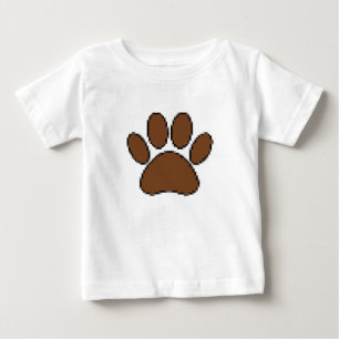 Pixel Dog Paw Print Baby T-Shirt