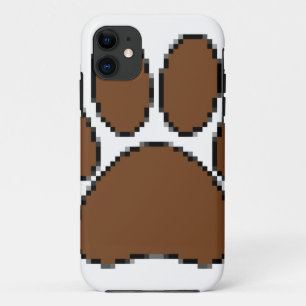 Pixel Dog Paw Print iPhone 11 Case
