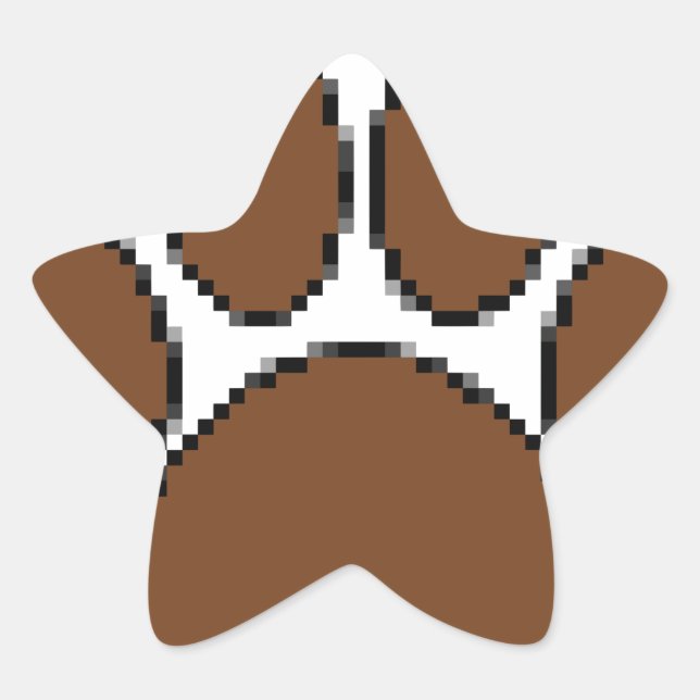 Pixel Dog Paw Print Star Sticker (Front)