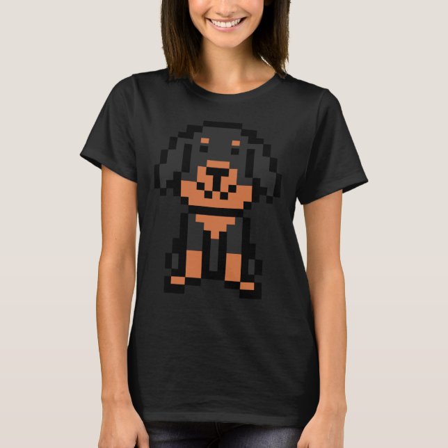 Pixel Dog Rottweiler T-Shirt (Front)