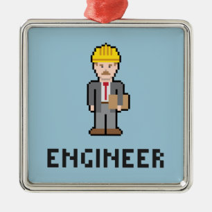 Pixel Engineer Ornament
