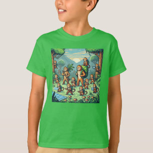 Pixel Friends: Forest Protection (monkeys) #05 T-Shirt