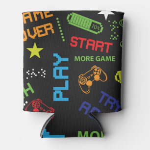 Pixel Game Style: Abstract Seamless. Can Cooler