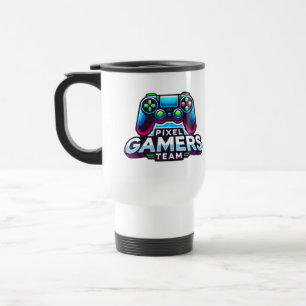 Pixel Gamers Team – Level Up Travel Mug