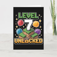 Pixel Gaming 7 Year Old Video Game 7th Birthday Bo