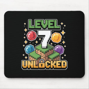 Pixel Gaming 7 Year Old Video Game 7th Birthday Bo Mouse Mat