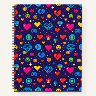 Pixel Gaming Aesthetic Hardcover Journal