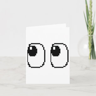 Pixel Ghost Eyes Halloween Game Group Costume  Card