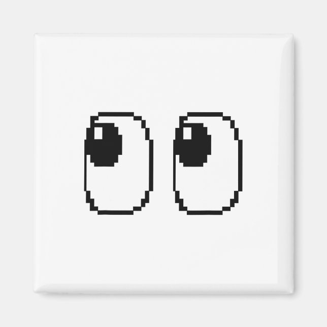 Pixel Ghost Eyes Halloween Game Group Costume  Magnet (Front)