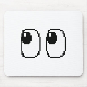Pixel Ghost Eyes Halloween Game Group Costume  Mouse Mat
