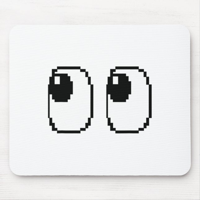 Pixel Ghost Eyes Halloween Game Group Costume  Mouse Mat (Front)