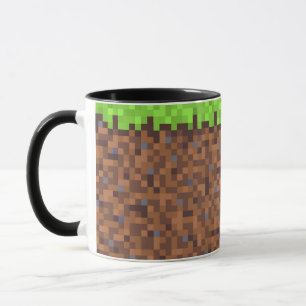 Pixel grass gamer birthday  mug