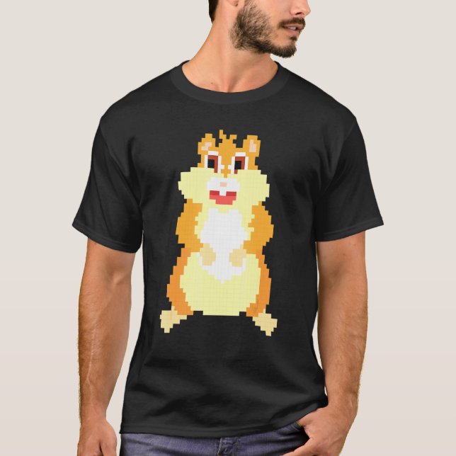 Pixel Hamster Gaming Hamster T-Shirt (Front)
