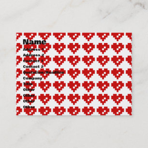 Pixel Heart 8 Bit Love Business Card