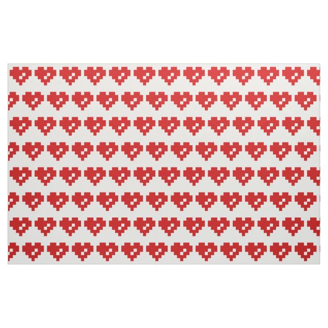 Pixel Heart 8 Bit Love Fabric (Yard)