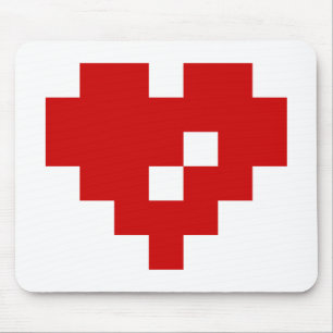 Pixel Heart 8 Bit Love Mouse Mat