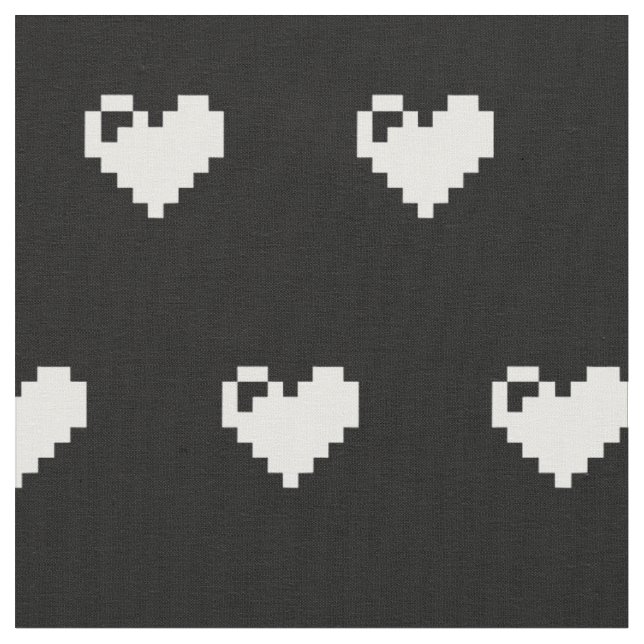 Pixel Heart 8 bits Fabric (Close Up)