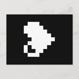 Pixel Heart 8 bits Postcard