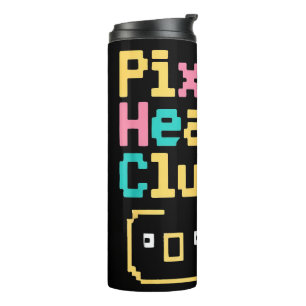 Pixel Heart Club: Retro Love Pixel Art for Gamers  Thermal Tumbler