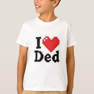 Pixel Heart: I ❤️ Ded Retro Tee" T-Shirt