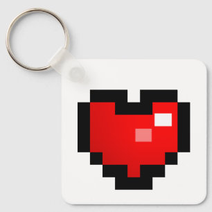 PIXEL HEART KEY RING
