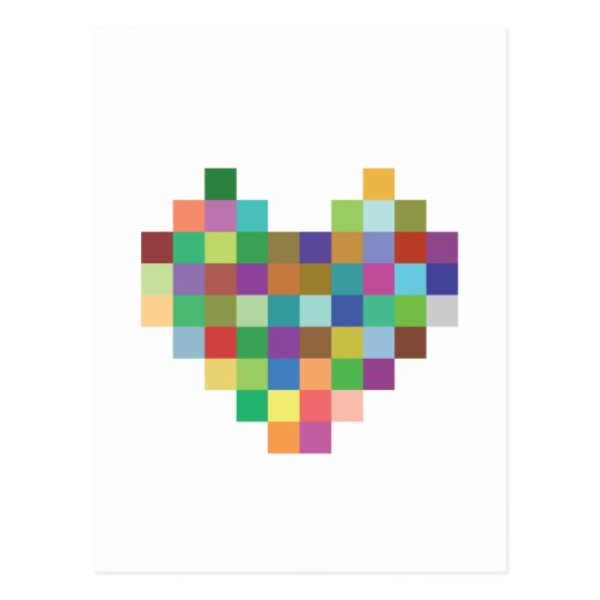 Pixel Heart Postcard