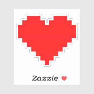 Pixel Heart – Retro Gaming Sticker