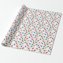 Pixel Hearts & Controllers Wrapping Paper - Gamer 