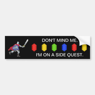 Pixel Knight Side Quest Bumper Sticker
