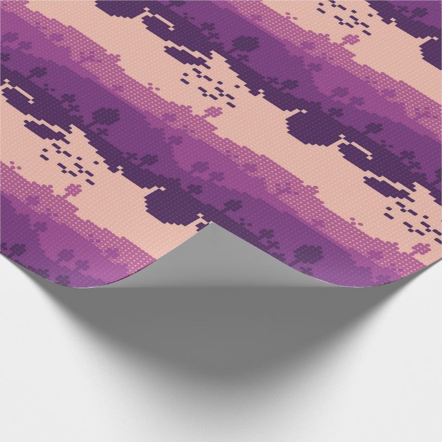 Pixel Landscape Pattern Wrapping Paper (Corner)