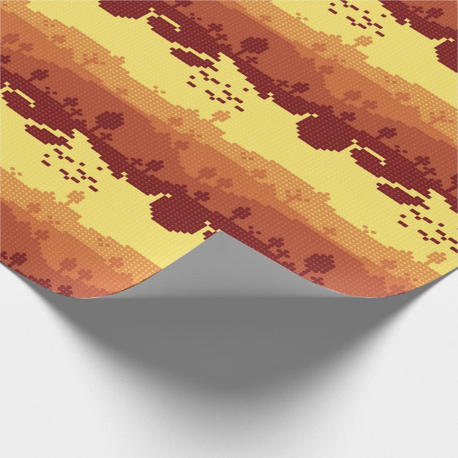 Pixel Landscape Pattern Wrapping Paper (Corner)