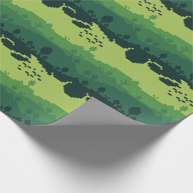 Pixel Landscape Pattern Wrapping Paper (Corner)