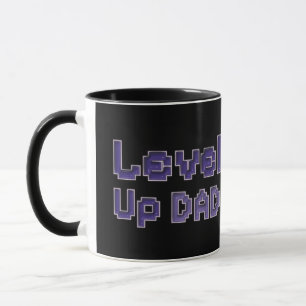 Pixel Level Up Dad Gamer Two-Tone Mug