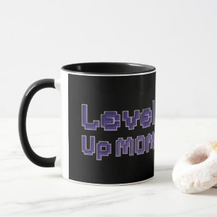 Pixel Level Up Mum Gamer Two-Tone Mug 