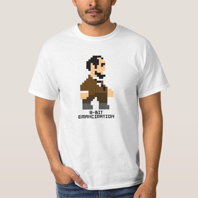Pixel Lincoln - 8-Bit Emancipation T-Shirt (Front)