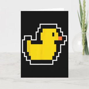 Pixel Little Duck 80s Video Game Halloween Costume Card