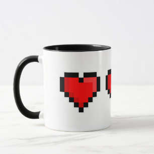 Pixel Love Heart Mug