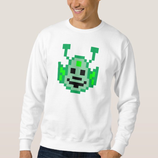 Pixel Martian Alien Sweatshirt (Front)