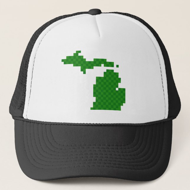 Pixel Michigan Trucker Hat (Front)