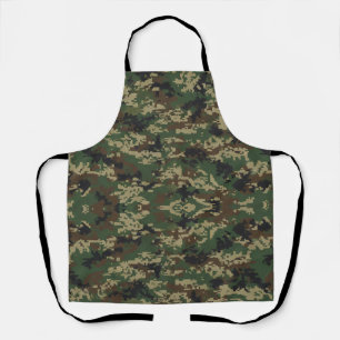 Pixel Military Camouflage Pattern Apron