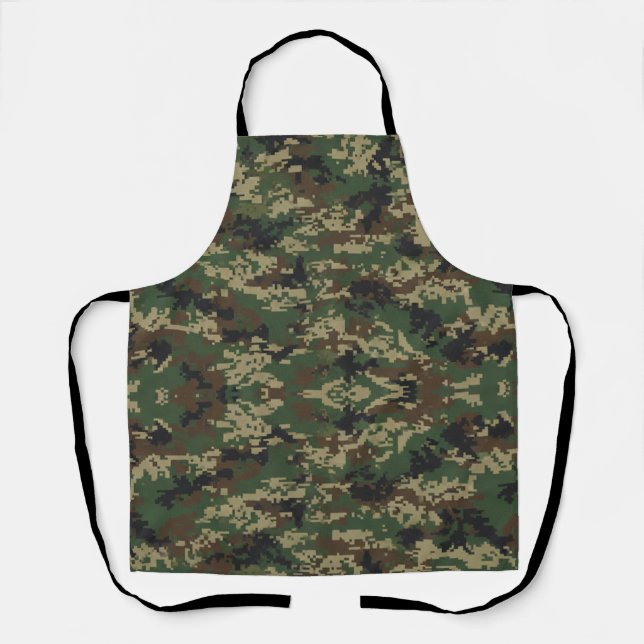 Pixel Military Camouflage Pattern Apron (Front)