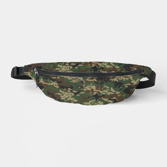 Pixel Military Camouflage Pattern Bum Bags (Front)