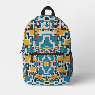"Pixel Mosaic Printed Backpack